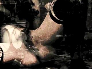 Vintage british threesome in dark london shadows of swinging sixties