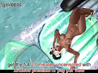 3d microbikini fun censored at the pool