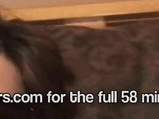 Late night fun with two hot spring breakers at the party