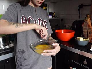 She gets a real cock in her ass instead!