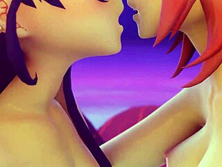 raiden and yae miko in hot lesbian hentai