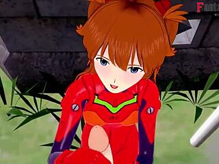Asuka Langley Soryu has sex blowjob and fucking pov in neo genesis evangelion