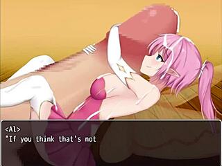 In tower of alfimia, she dominates with a handjob