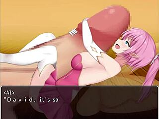 In tower of alfimia, she dominates with a handjob