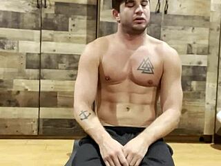 I love stretching my muscular body.