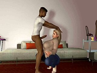 Blond milf gets huge cumshot on face 😍