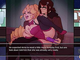 She's happy with big dildo in pussy on night one