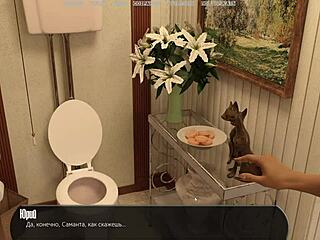 Anime Gameplay - Halfway House Part 7 with Petite Milf in Gym Dress