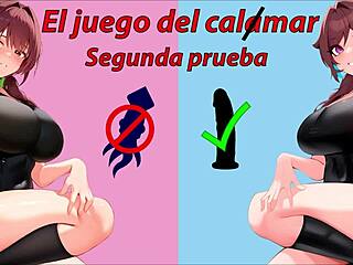 Spanish JOI instructs jerking off in Squid Game roleplay contest.