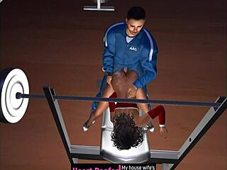 i get groped at the inclined bench in cartoon