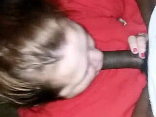 First Time Sucking This Dick! Sloppy Blowjob On Big Cock!