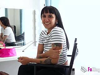 Nervous Latina Moli Myers turns into sex star