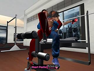 i get groped at the inclined bench in cartoon