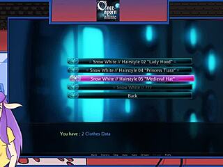 Snow white's small tits in hentai princess game anime