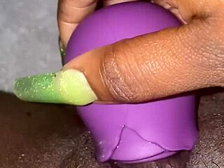 playing with my favorite rose vibrator for amateurs.