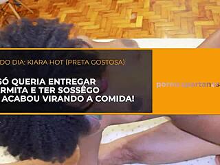 I went to deliver food but ended up eaten out with Kiara Hot