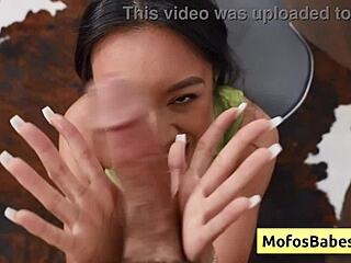 cutie asian jade kimiko jerks cock and gets bald pussy banged by charles dera 😍