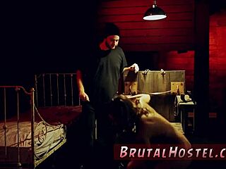 Roughly held down, naive 18+ fed up waiting for taxi