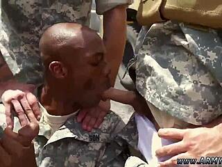 in this gay sex video, army men fuck in the shower amidst explosions and failures