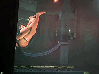 Wow! Lara Croft Trapped in Wild Orgasm Machine Bondage!