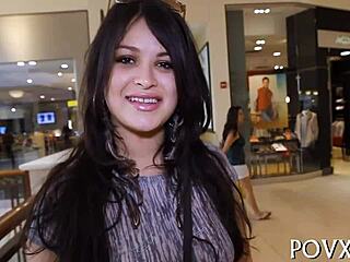 Gorgeous sadine godiva sucks tits in pov hardcore sex