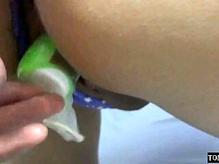 She begs for anal creampie in doggystyle