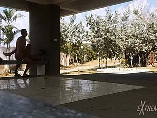 Twinks having fun sex by the field