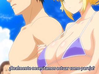 Blonde Hentai Girl Enjoys Beach Fun