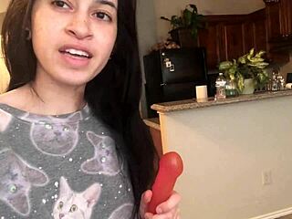 Alaska Zade toys herself with dildo while girlfriend’s away on trip