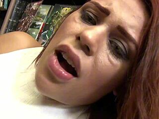 Curvy black secretary bent over during lunch break