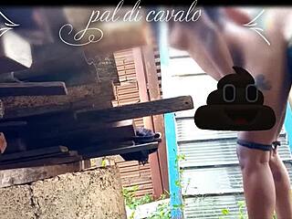 At my friend's anniversary, I hooked up with his hot partner in the backyard