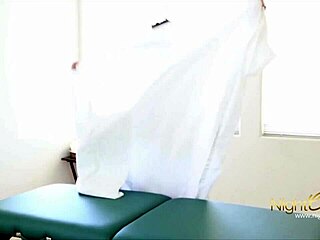 Horny masseur gives oiled blowjob to babe with big tits