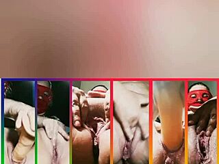 Mirelladelicia's exhibitionist striptease and dildo play compilation