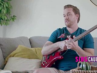 Stepbro's Vibrating Speaker Ignites Wild Ebony Petite 18+ Fantasy