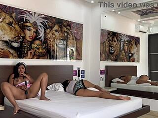 my friend spies on me while i masturbate until i squirt look at her reaction with big tits ass pussy lick orgasm