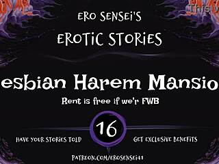 Lesbian harem mansion delivers erotic audio orgasms