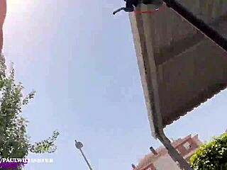 Sexy Man Boldly Flashes In Parking Lot