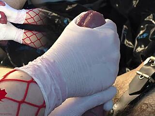 Mistress Makes Me Cum With Gloves!