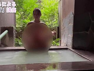 Acrobatic moves in hot spring