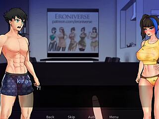 sexy girl gives me a blowjob while my best friend jerks me off