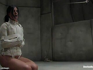 bound milf pussy toyed in insane room