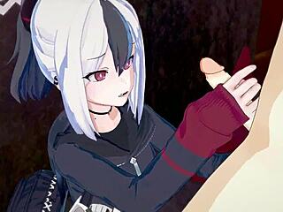 blue archive goth kayoko seduces in 3d hentai animation