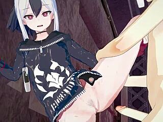 blue archive goth kayoko seduces in 3d hentai animation