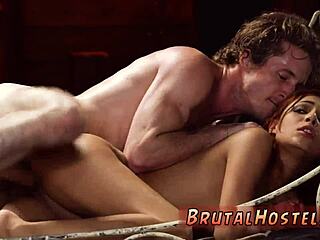 Bound Teen 18+ and Maid in Stockings Face Extreme Domination