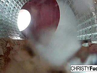 Christy Dahlia And Ivan Enjoy Lesbian Oral In Hot Shower