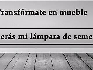 Transform into furniture! Be my cum lamp in Spanish JOI game!