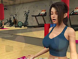 in walkthrough, milf gets massage leading to handjob and pussy fucking with big tits.