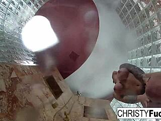 Christy Dahlia And Ivan Enjoy Lesbian Oral In Hot Shower