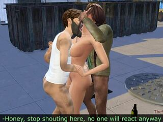 Slut fucked hard by filthy wild guys after resting naked!