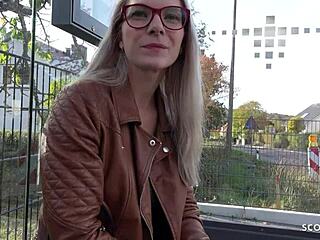 german scout, can you handle vivi vallentine, the fit blonde in glasses, at casting?